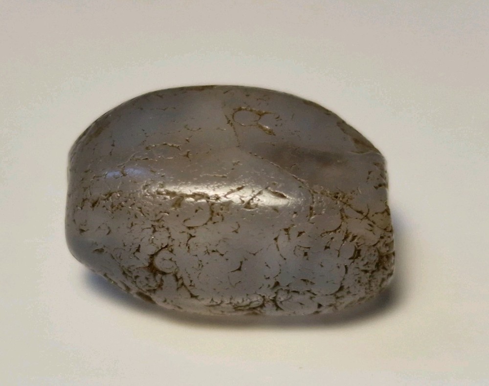 ANCIENT RARE BLUE CHALCEDONY AGAT BEAD