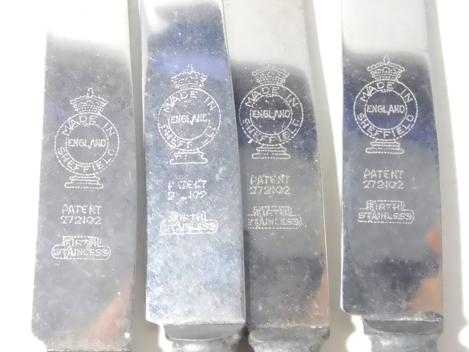 6 Knives Firth Stainless Blades Sheffield England Celluloid/Bakelite Handles