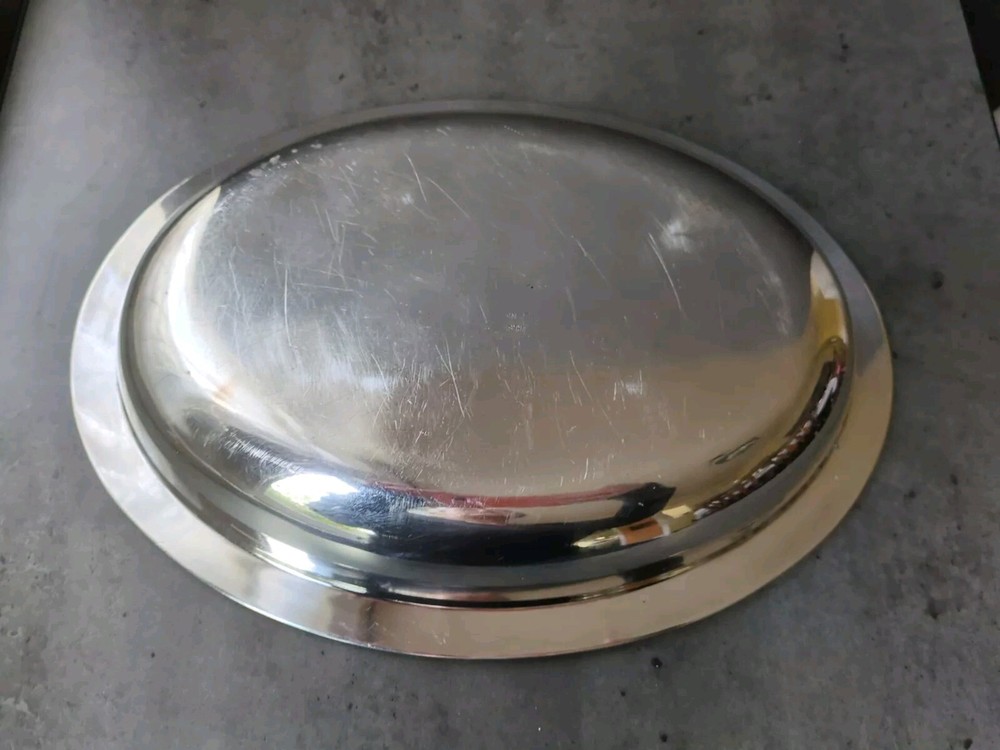 Birks Silver Plate Oval Covered Serving Entree Dish Bowl Bead England EP-NS