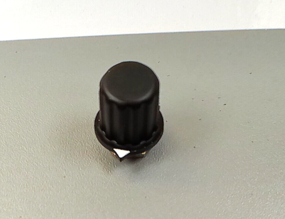 AVIONICS CONTROL KNOBS, FOR 1/8" SHAFT. SOLID ALUM, BLACK. QTY-4, 1 SET SCREWS