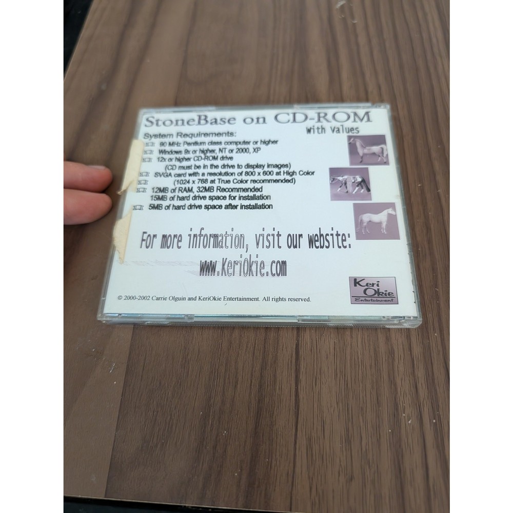 StoneBase Peter Stone Horse CD-ROM 🐴 Model Collector Database