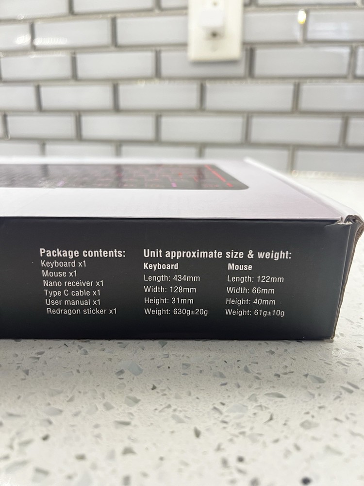 Red Dragon Gaming Keyboard and Mouse Set