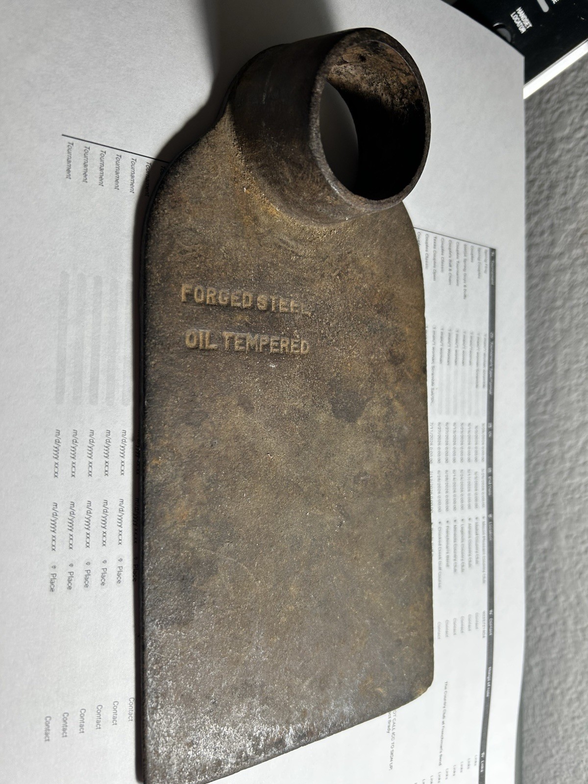 Vintage  Grub Hoe  Garden Tool forged steel