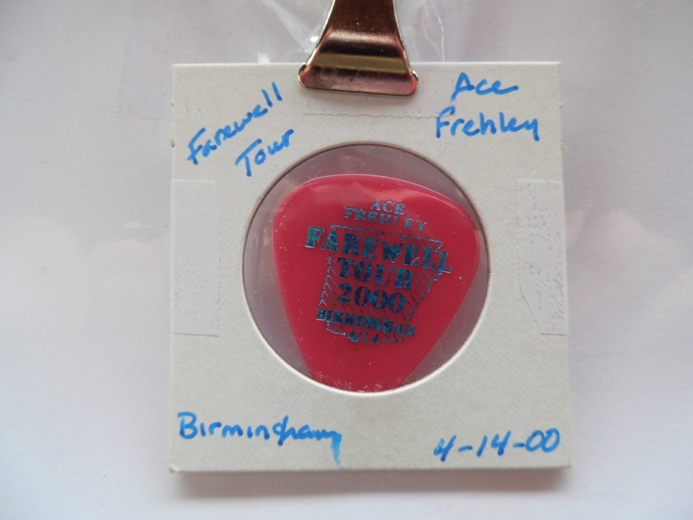 KISS "ACE FREHLEY" TOUR GUITAR PICK~4/14/00 READ DESCRIPTION  (4/3)