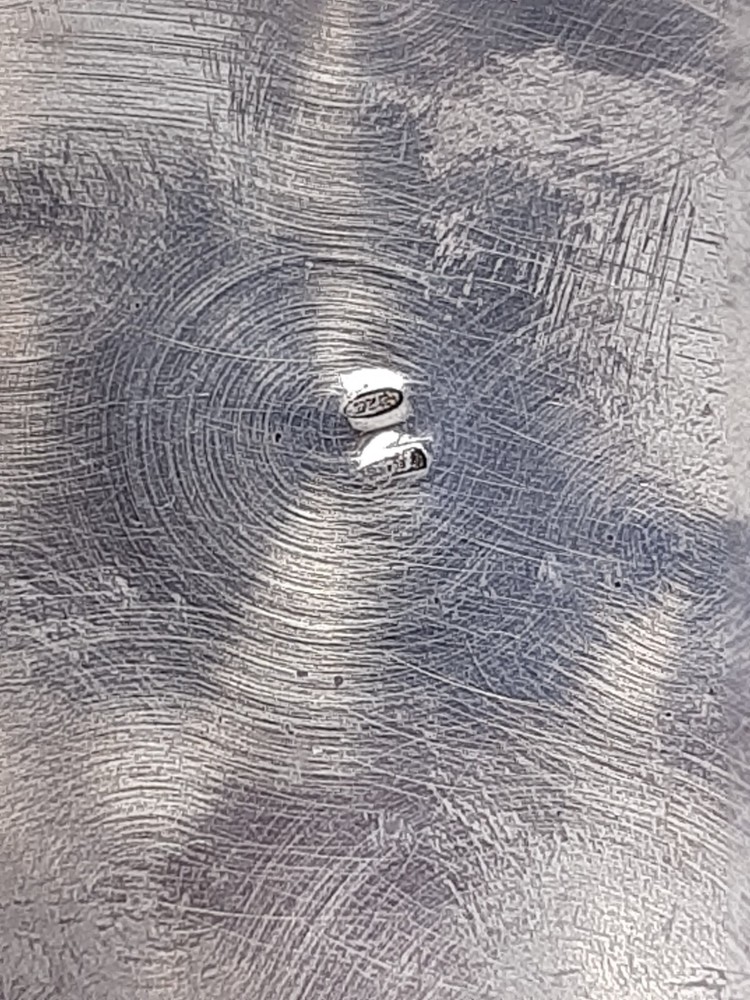 Small Round Box 925 Silver Solid Green Plastic Lid cm 6.5