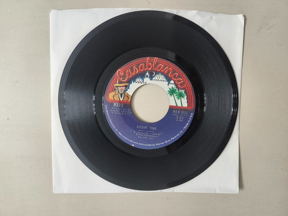 KISS SUPE RARE Vintage 1974 Kissin' Time / Nothin ' To Lose 7" Vinyl 45 NEB 0011