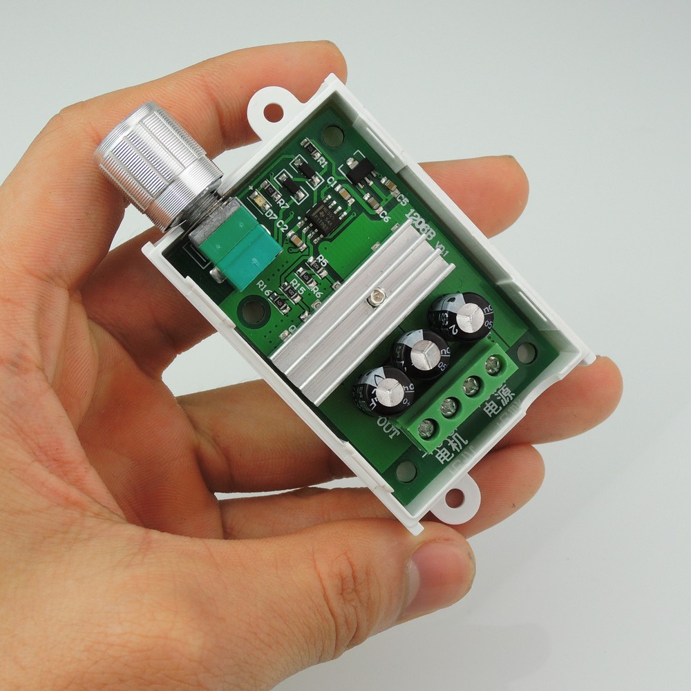 6V-28V 3A Max PWM DC Motor Speed Controller Switch Function with White Shell UG