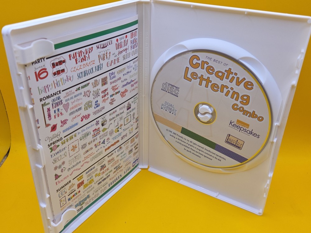 CREATIVE LETTERING COMBO - Keepsakes WIN/MAC CD-ROM 1999 2000