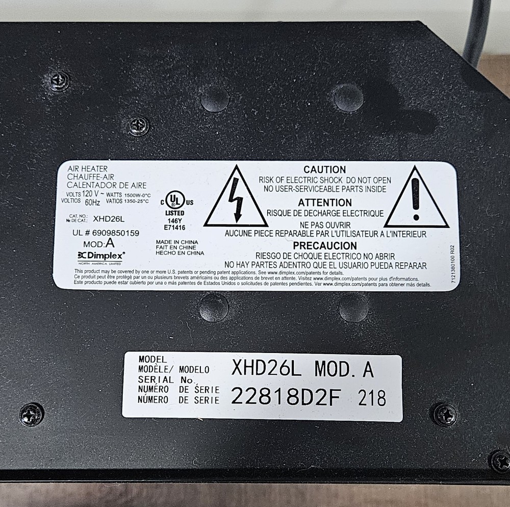Dimplex Multi-Fire XHD Electric Firebox 26" - Black (XHD26L)