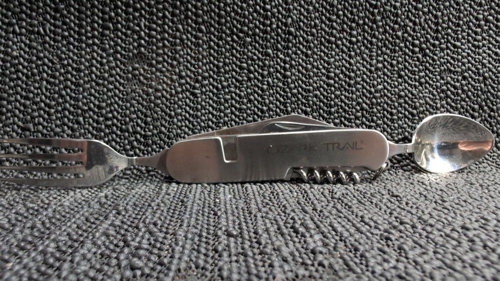 Ozark Trail multi tool camping boy scout fold knife spoon fork