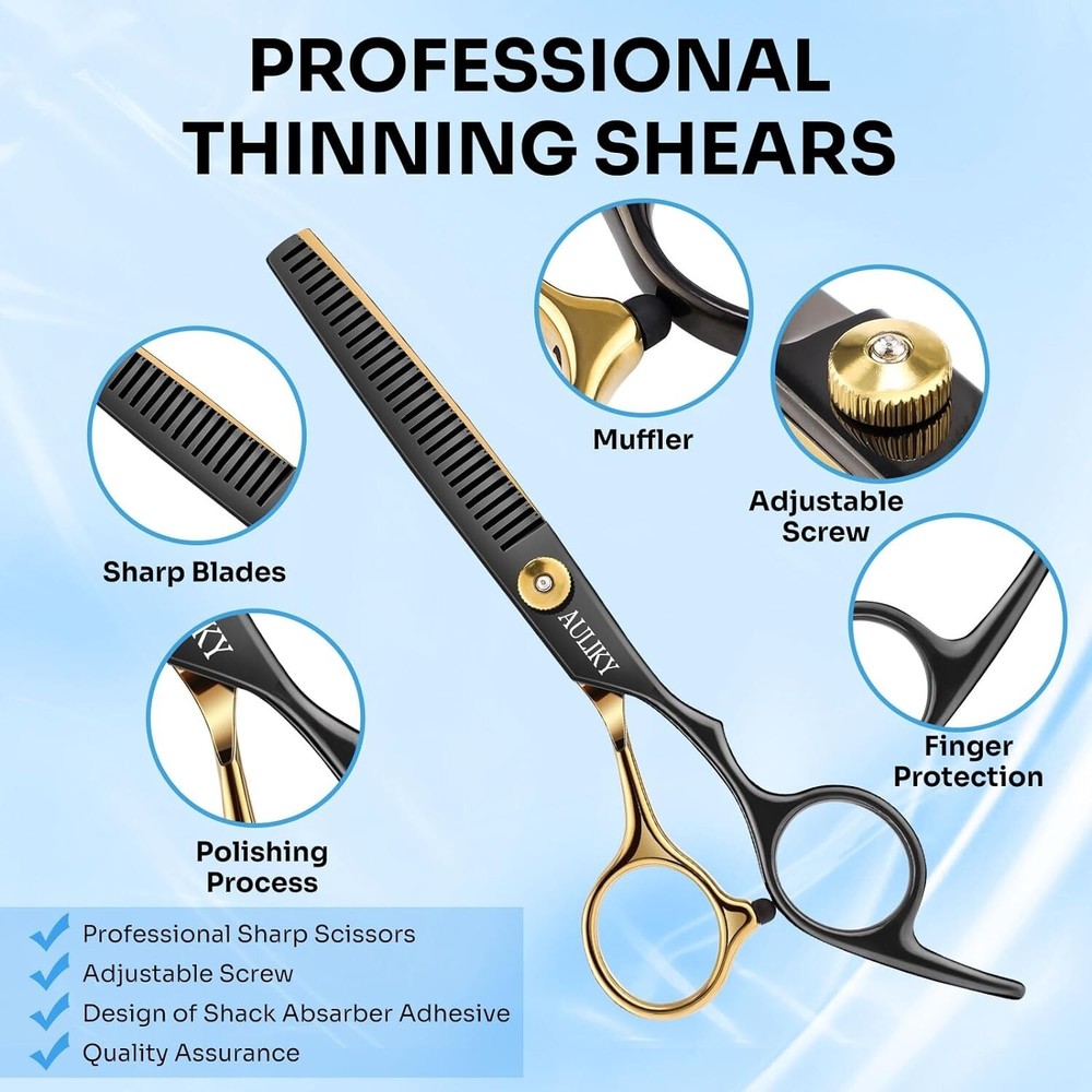 Professional Hairdressing Salon Scissors Set Barber Sharp Cutting Thinning Shear