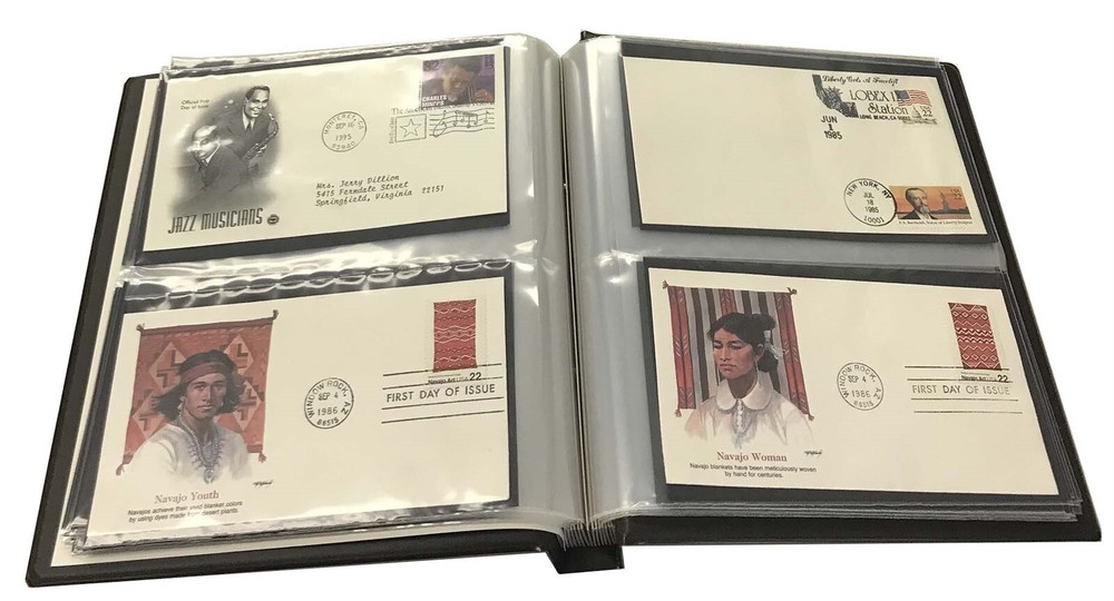 FDC Album Showgard US #6 First Day Covers Binder Luggage Tan Brown New 894