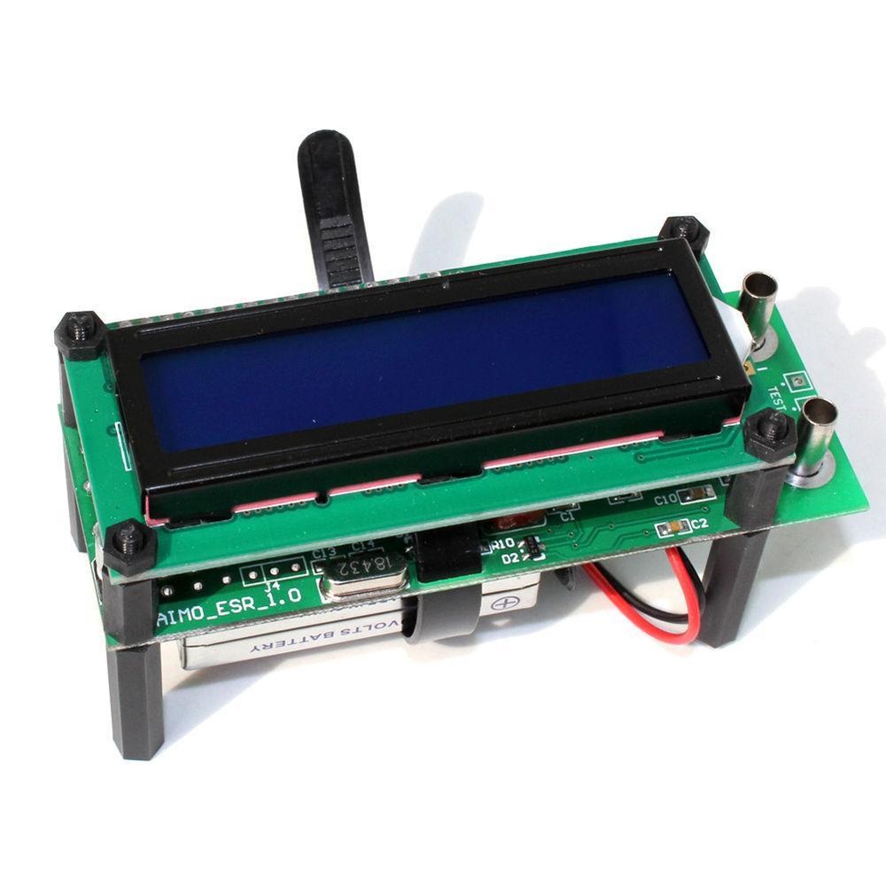 AideTek ESR01 LCR Tester Capacitance Equivalent Resistance Meter with test leads