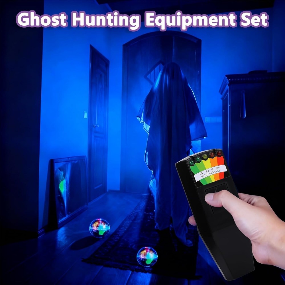 Compact 5 LED EMF Meter - Essential Ghost Hunting Gear for All-Angle Detection