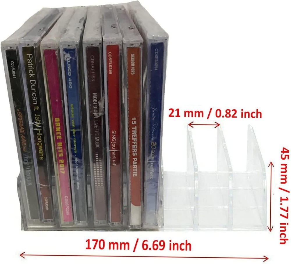 Clear Acrylic CD Holder CD Storage Box CD Display Rack CD Stand Only New