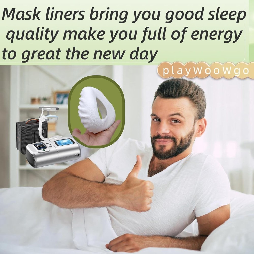 6 Pack CPAP Mask Liners Compatible with Full Face Cushion Covers Medium