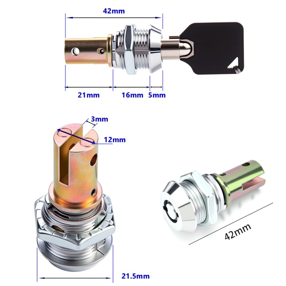 Toolbox Lock with Keys — Replacement Compatible 1 Pack, Silver