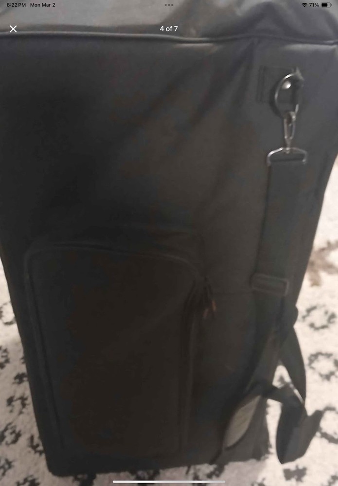 Protection Racket hardware bag on wheels