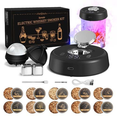 Electric Whiskey Smoker Kit with 7 Light Modes,Rechargeable Cocktail Basic Set