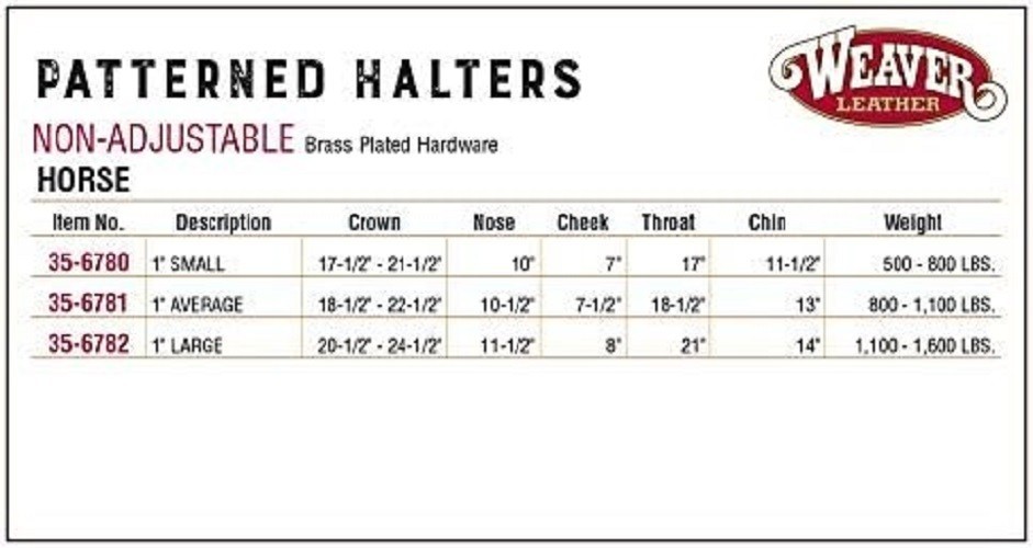 Weaver Leather Patterned Non-Adjustable Horse Halter Premium Nylon, Size Average