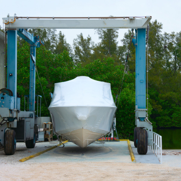 Farm Plastic Supply - Flame Retardant White Storage & Boat Shrink Wrap - 9 mil