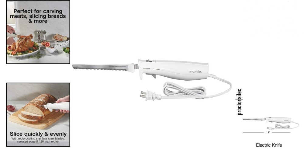 Ultimate Electric Knife for Meat, Bread & DIY Projects - 8'' Durable Blade