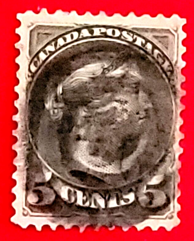 Canada Stamp #42 "Small Queen Issue - grey" Used