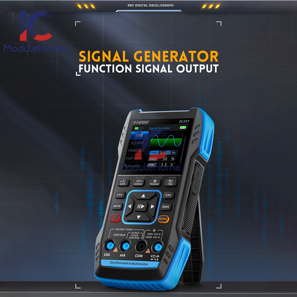 FNIRSI 3-IN-1 Handheld Digital Oscilloscope Multimeter Function Signal Generator