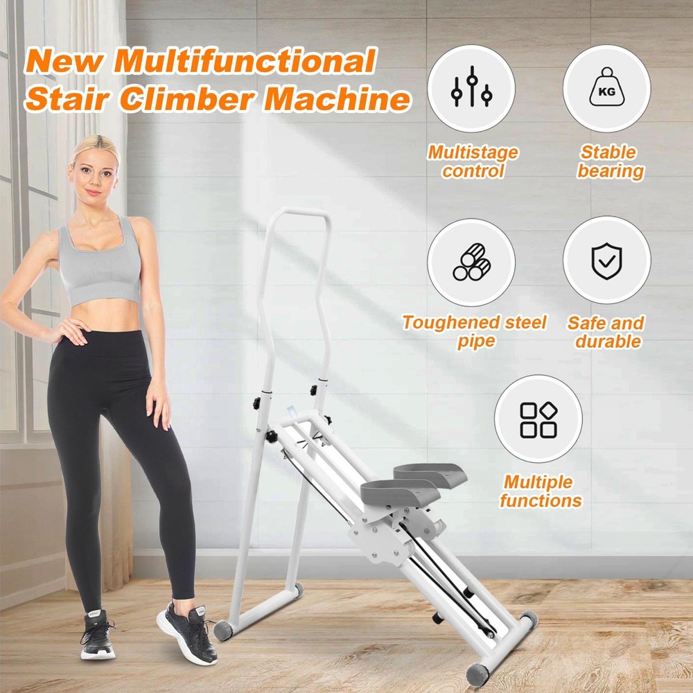 Upgraded Stair Stepper Exercise Machine Foldable Vertical Stair Climber
