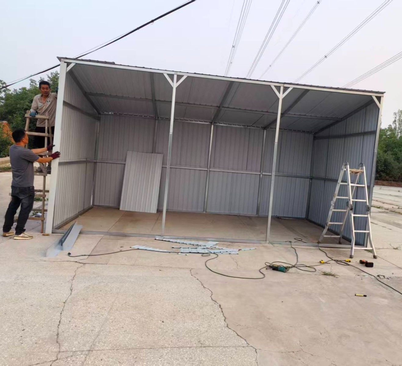 Free Shipping 12'*20' Galvanized Metal Livestock Shed Buildings Farm In USA