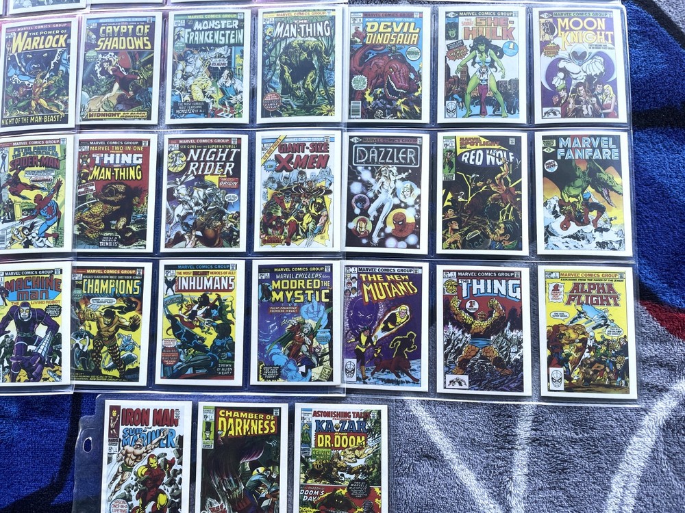 1984 Marvel Superheroes First Issue Covers Trading Card complete Set