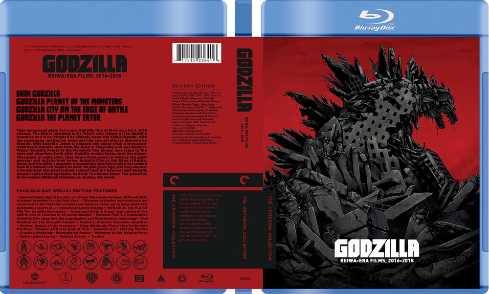 Godzilla Collection (5 sets) / Custom blu-ray covers / W cases (no discs)