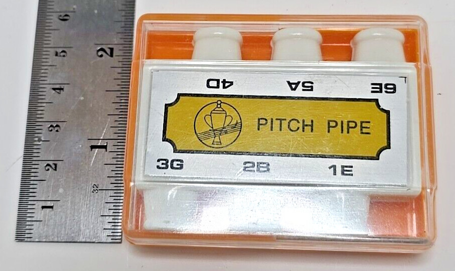 Vintage Bee Pitch Pipe Instrument Tuner with Partial Plastic Case