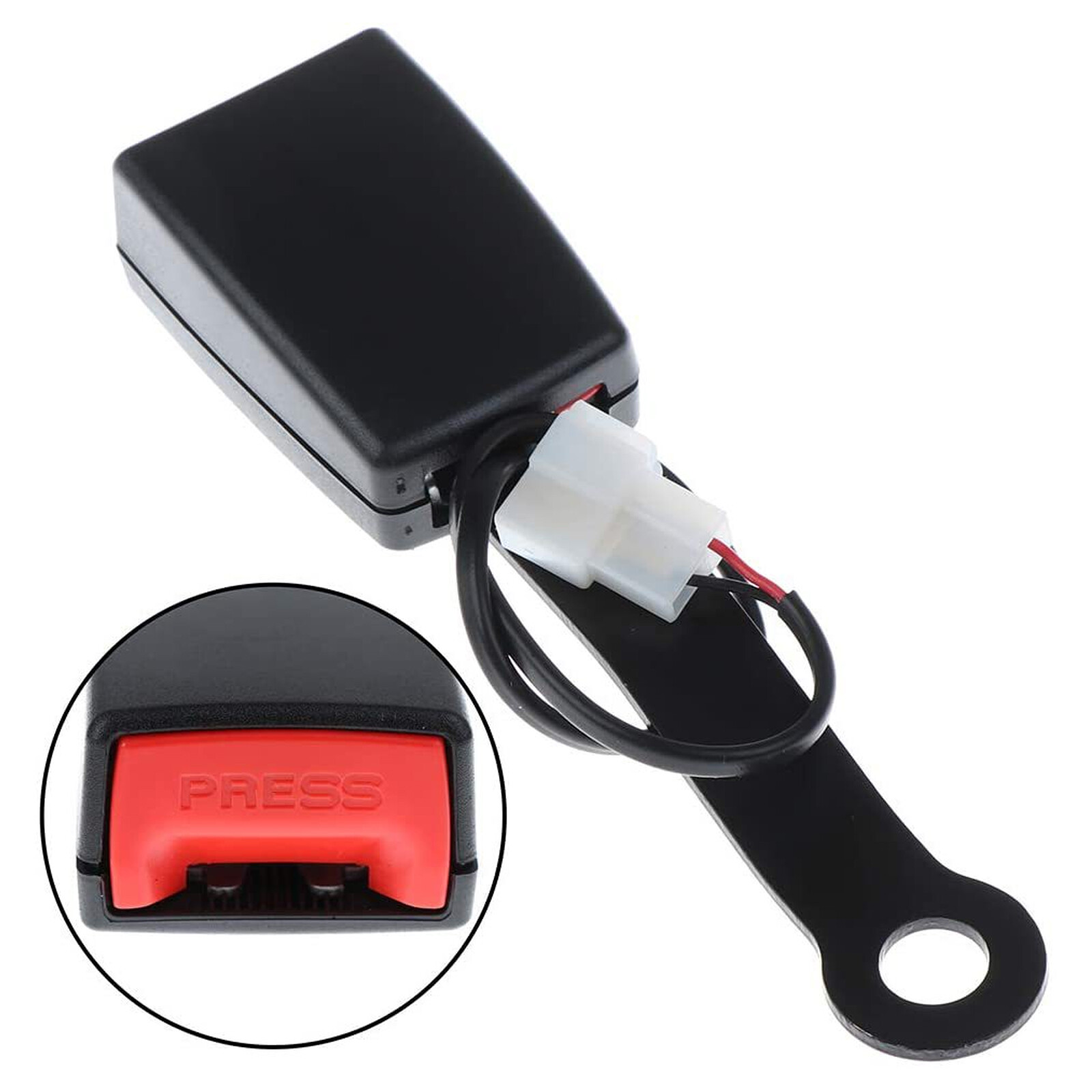 Front Driver Safety Seat belt Buckle Plug Connector Warning Cable Camlock Duty