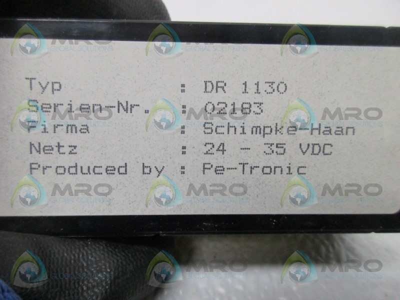 SCHIMPKE HAAN DR1130 TIMER NSNP