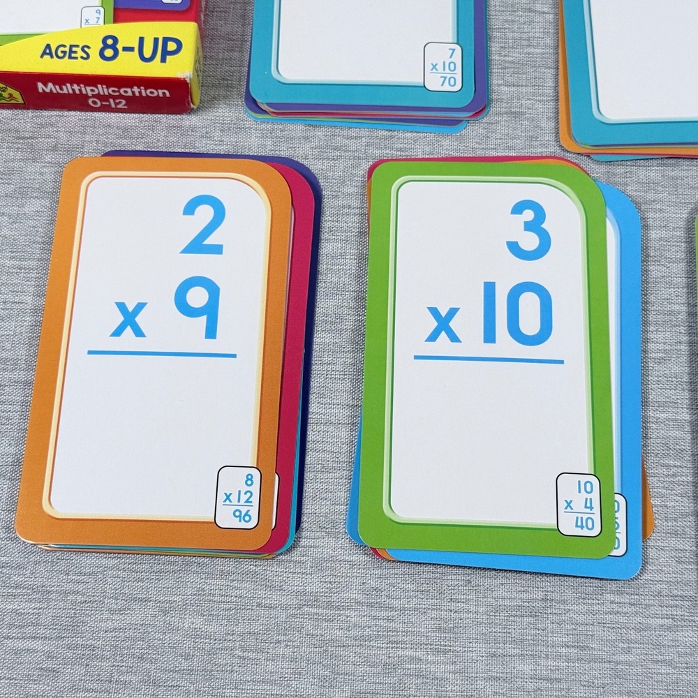 Multiplication Flash Cards 0-12 Flash Cards Elementary Grade Math for Ages 8+