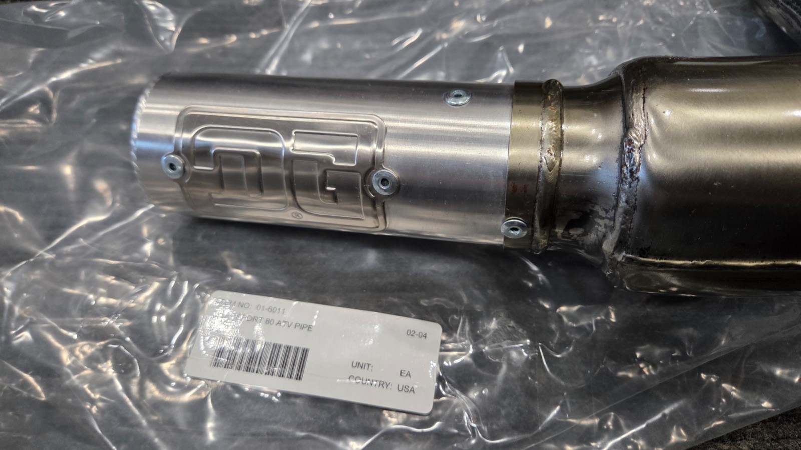 DG Performance National Pipe with Muffler for 1987-2006 Suzuki LT80 QuadSport