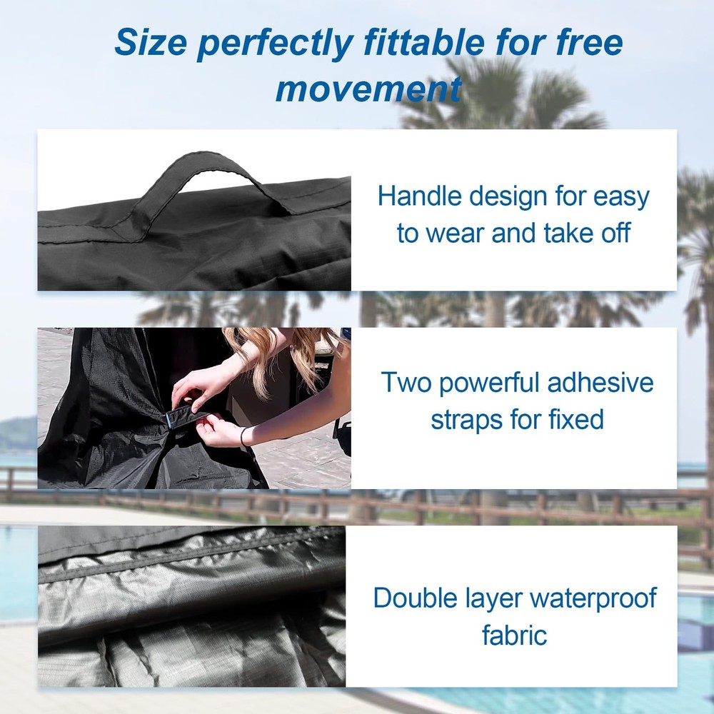 Robotic Pool Caddy Cover Cleaner Compatible for Universal Black