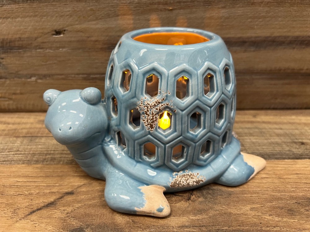 Turtle LED Ceramic Figurine 6.5" x 4"