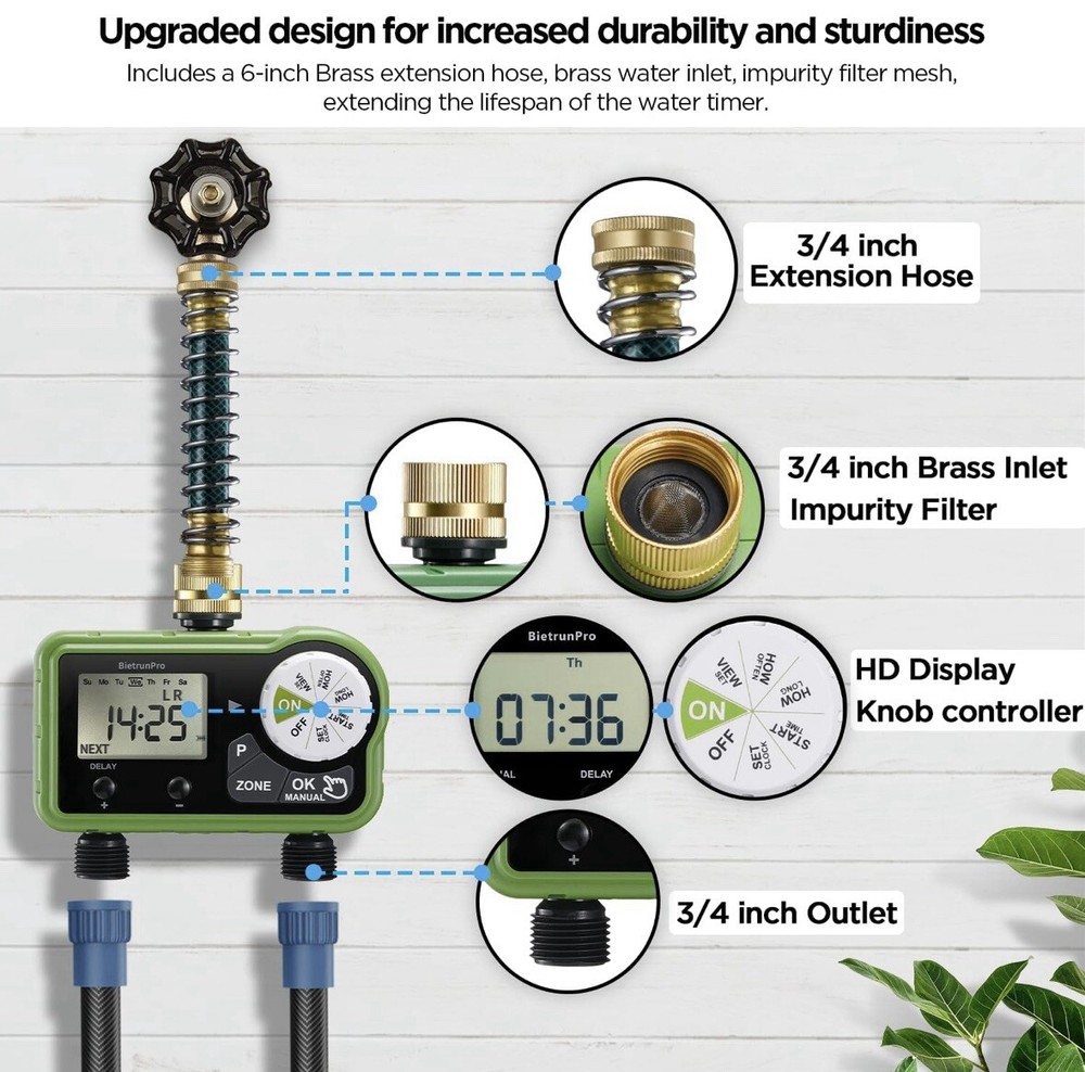 Bietrun Pro 2-zone Digital Water Timer