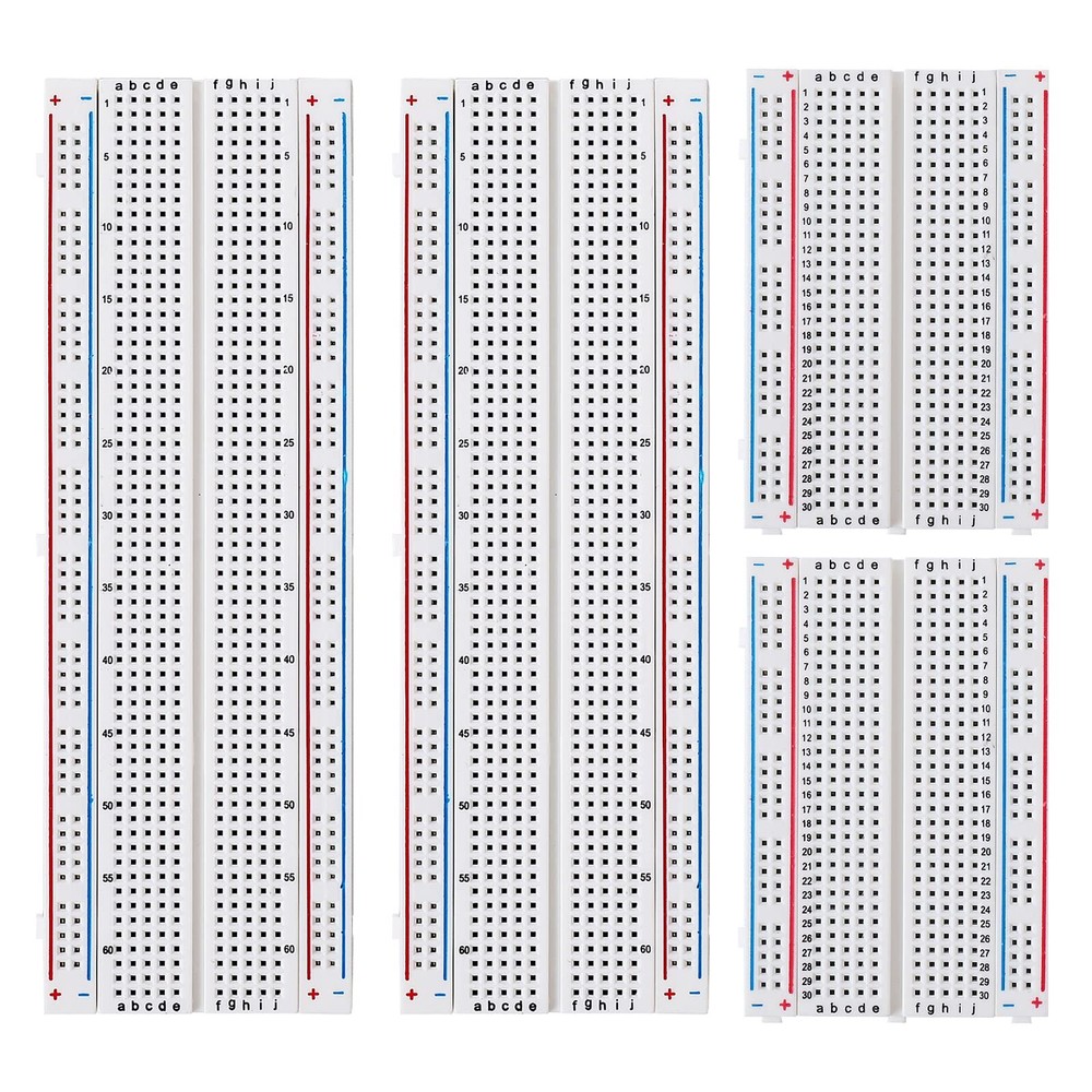 Breadboard Kit 2x400 Point and 2x830 Point Solderless Prototype Boards Set