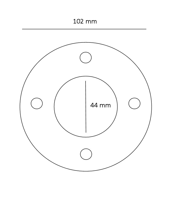 Wind turbine scaffolding pole adapter bracket flange 102mm