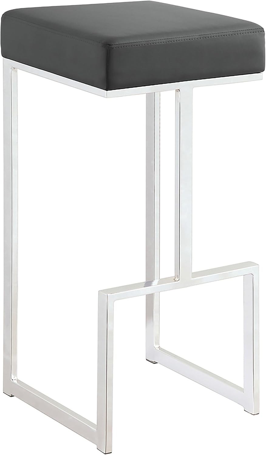 Coaster CO- Bar Stool, Grey/Chrome