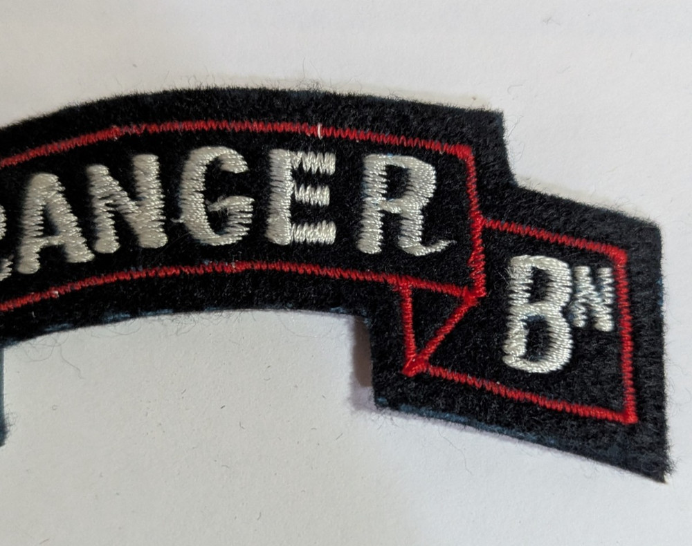 US Army Authentic WW2 Era 10th Ranger Battalion Felt Scroll Patch