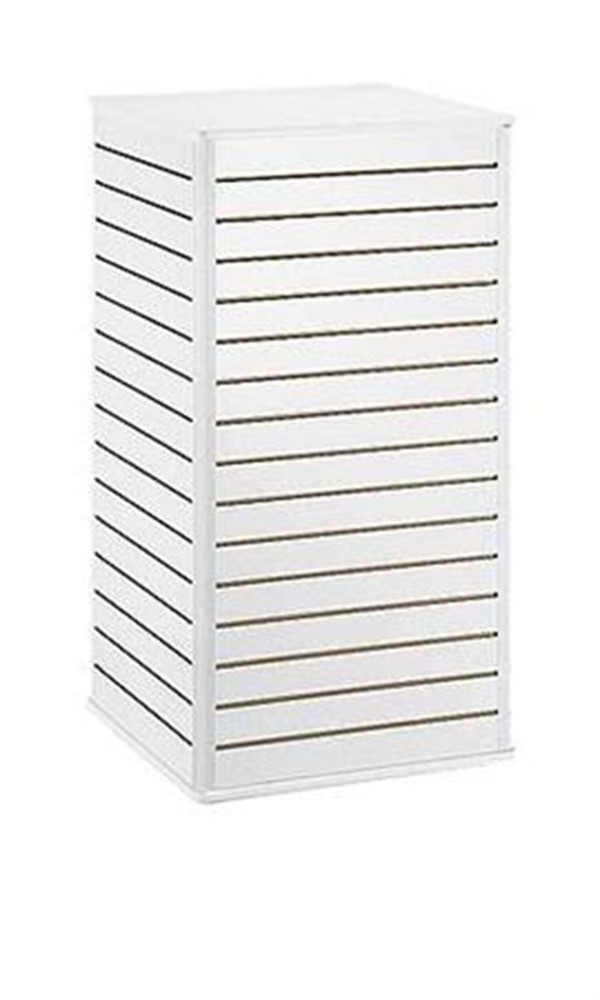 SSWBasics 24" x 48" White Slatwall Tower