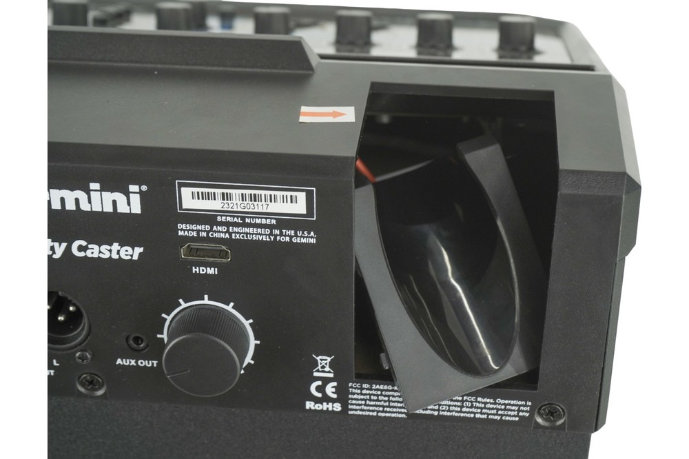 Gemini Party Caster Mini Karaoke System With Handheld Wireless Microphone