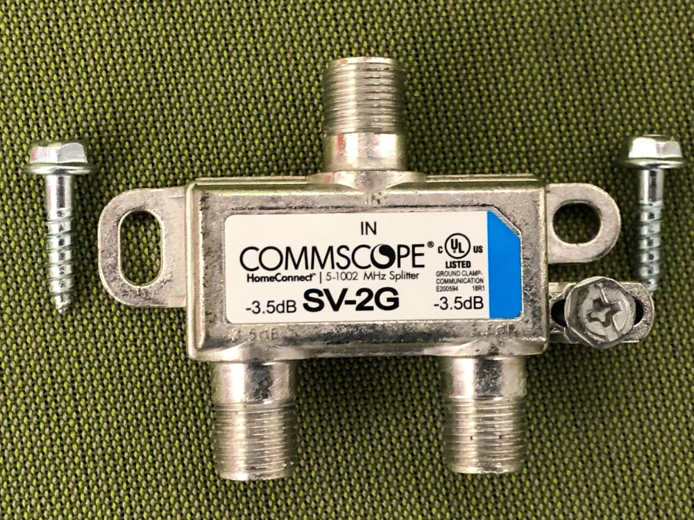 5 Pack SV-2G CommScope Two-Way Coaxial Cable Splitters 5–1002MHz Comcast Xfinity