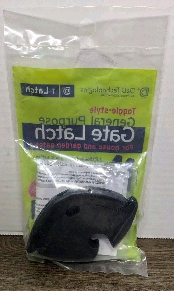 Gate Latch D & D Technologies T-Latch General Purpose TL01 Toggle Lock Black NEW