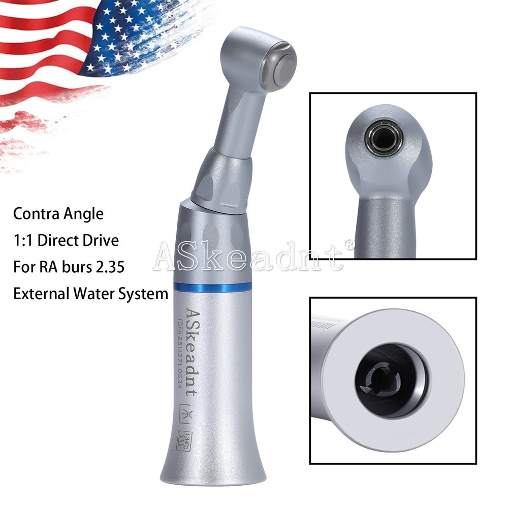 ASkeadnt Dental Low Slow Speed Push Button Contra Angle Handpiece E-type