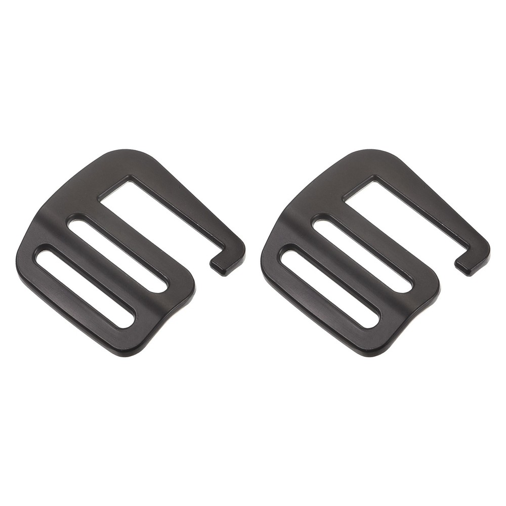 0.98" Webbing Release G Hook Buckle Adjuster for Backpack Strap 2Pcs Matte Black